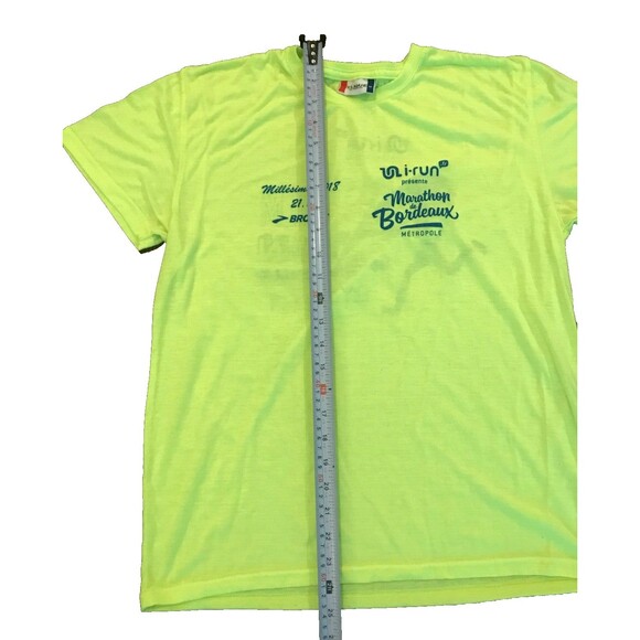 Marathon de Bordeaux FR Night Running Clique Yellow Reflective Shirt Women's, M - Picture 6 of 7